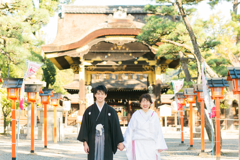 少人数での婚礼付きプランあざ婚 豊国神社にて