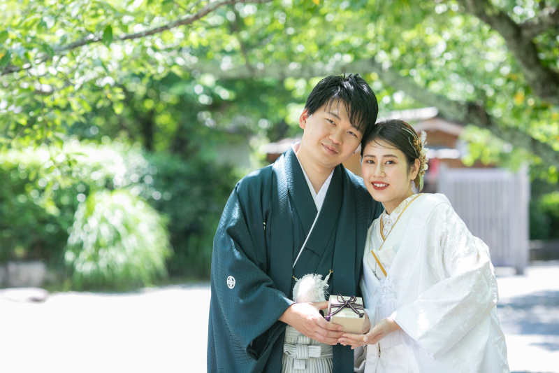 木陰で仲良しショット