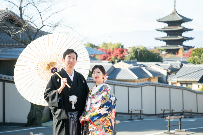 まずは八坂で撮影