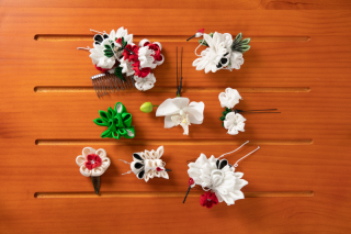 鶴も飛んでるヘアパーツ