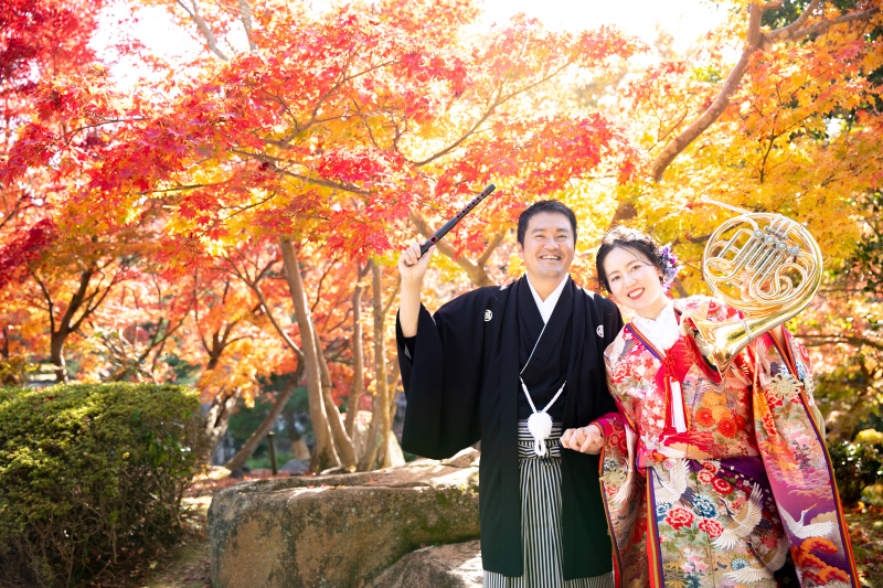 最高の紅葉の時に撮影できた感動。
私がおしり叩いて撮影が叶ったお客様（後輩）
しかも私の誕生日の日（11月15日）
思い出の1日になりました。