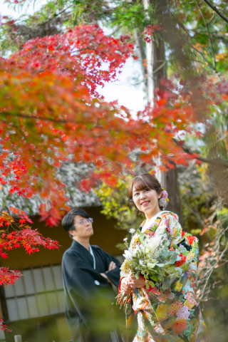 コロナ禍で撮影にいけないかも、、そんなお客様でしたが、紅葉のいい時期になんとか撮影でき、とても満足していただけました。