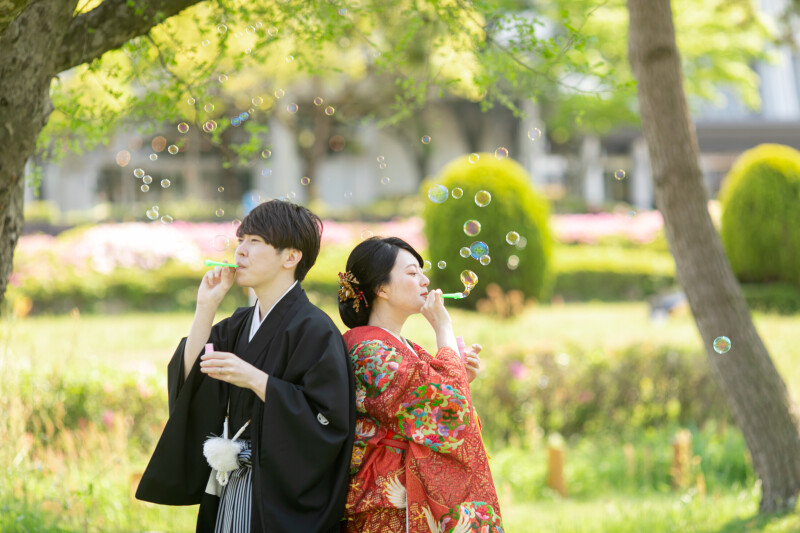 <選べるロケ地>4月10日〜5月末 春のお花と新緑狙い 新緑が綺麗!衣装2点2ヶ所ロケ →135,000円
