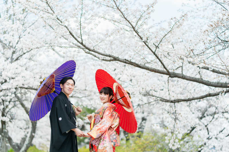 ＜10TH企画お試しP＞桜狙える？3月初旬河津桜&rarr;4月中旬八重桜　衣装１点打掛値上がり無し　ロケ地提案します！　10万円