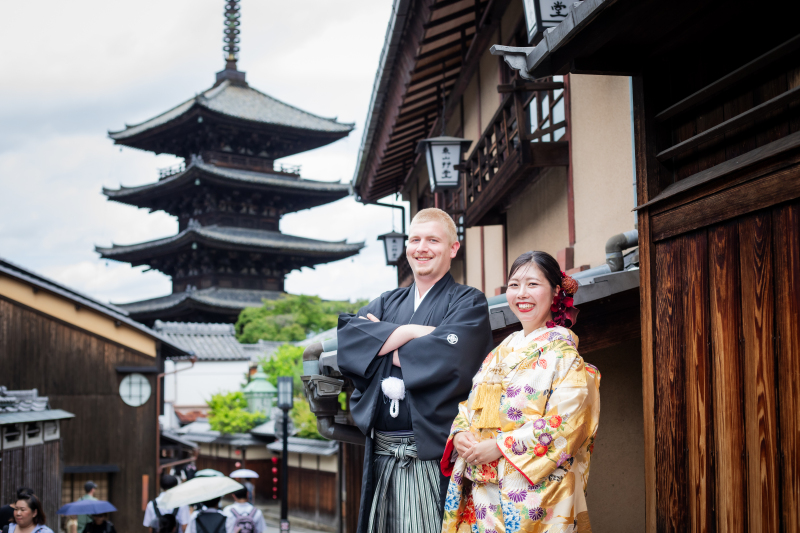 <人力車付き＞平日限定☆京都夢プラン 人力車に乗ろう！　お好きな衣装1点撮影に人力車30分程度（花嫁車）に載って撮影付き！