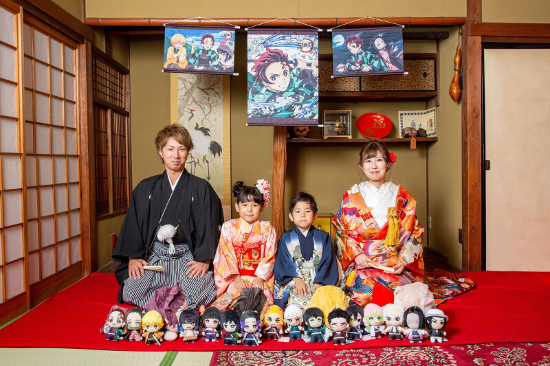 <お子様付き>3歳以上のお子様も一緒に着物を着て お嫁さん1着1時間半ロケ ファミリーフォトウェディングライト¥134,800