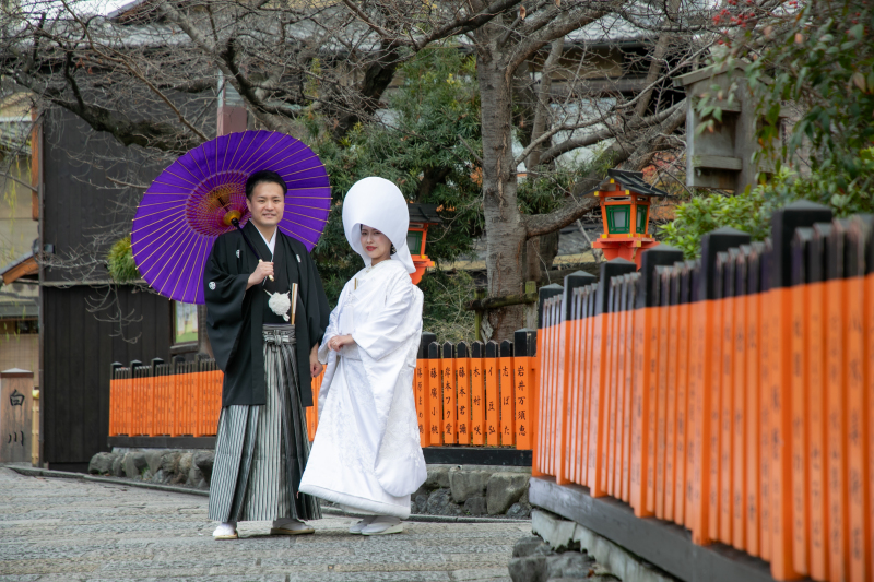 <選べるロケ地真冬>衣装2点2箇所 1月2月冬ロケ!比較的人が少ない時期に 値上がりしない白無垢色打掛両方 129,800円