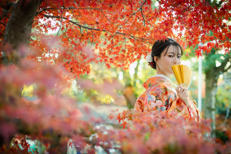 超早期予約！＜秋シーズン＞白無垢色打掛両方☆選べるロケ地２箇所 &rarr;145,000円 8月末までに予約　打掛による値上がり無し