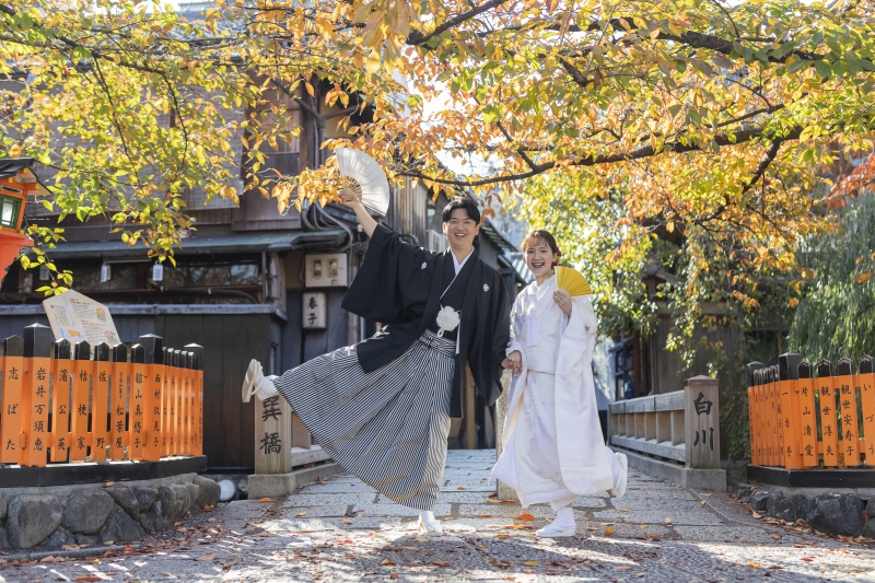 ＜選べるロケ秋＞11月16〜12月10日撮影☆白・色両方OKロケプラン-新婦衣装2点2カ所ロケ&rarr;158,000円打掛追加料金なし