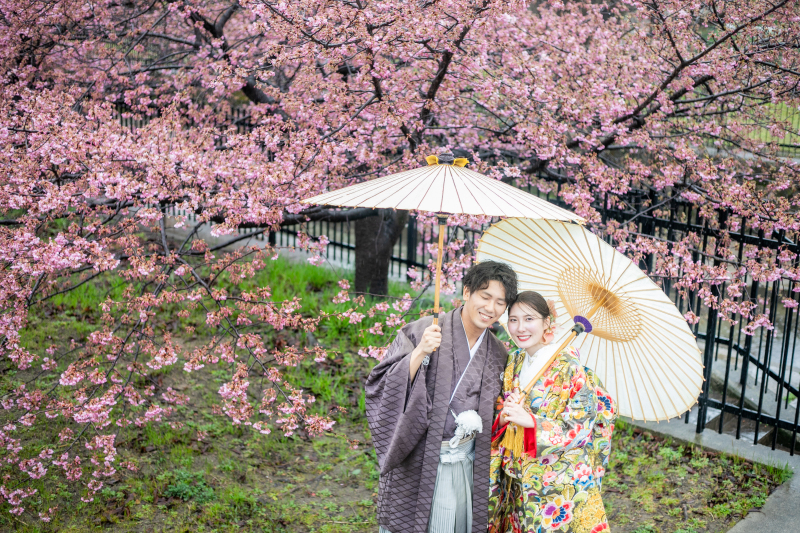 <早咲き桜か梅>河津桜狙い 3月1日〜3月22日★超早咲き桜狙い衣装2点2箇所149,800円 移動費8,800円付
