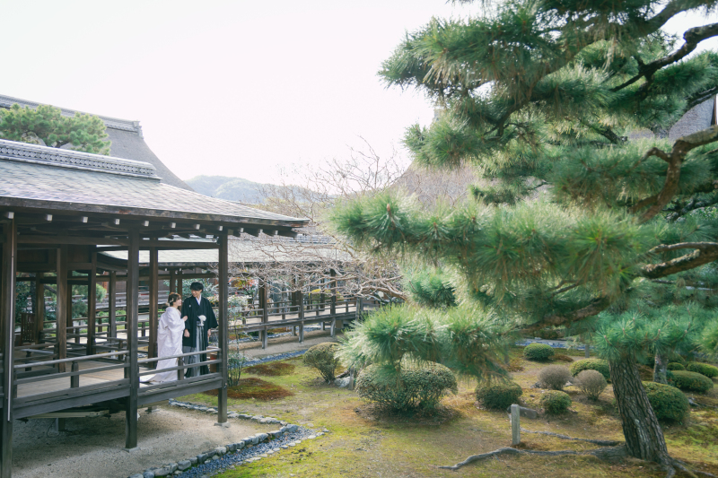 12月〜2月・5月〜9月☆大覚寺で撮影を！白無垢or色打掛で大覚寺撮影時間はたっぷり２時間　利用料込み
