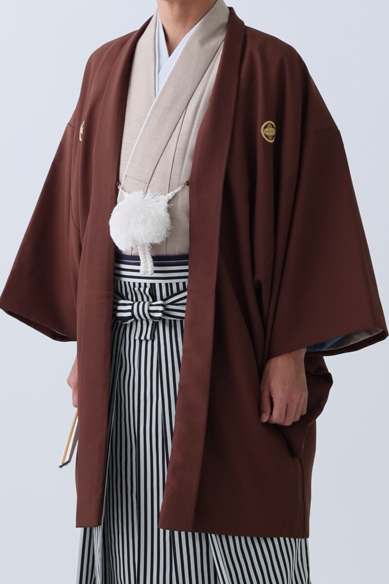 ブラウン紋付袴