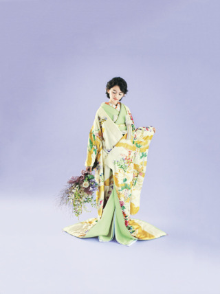 ベージュ四季草花