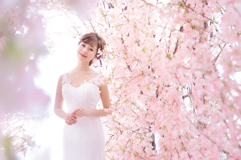 満開の桜に囲まれて♡