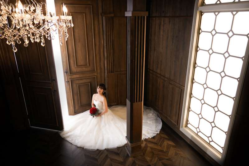 赤のブーケとプリンセス