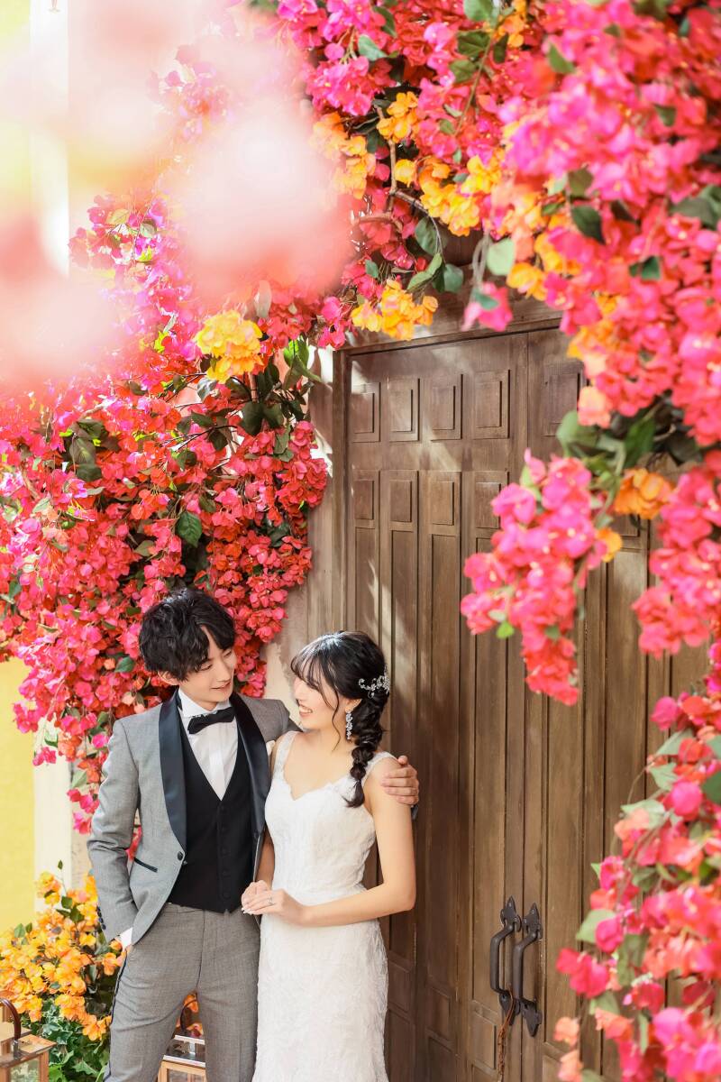 花越しの笑い声