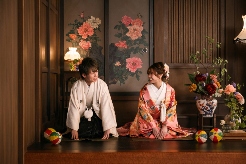 和装に着替えて