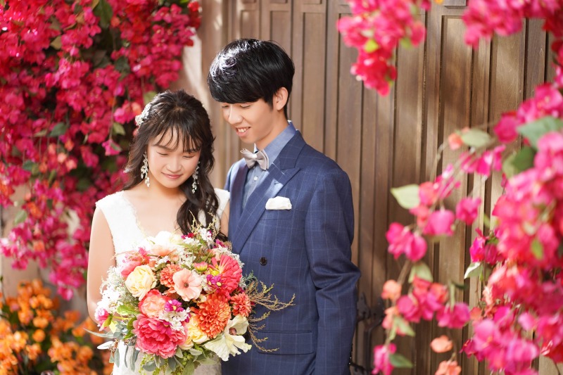 色鮮やかな花束