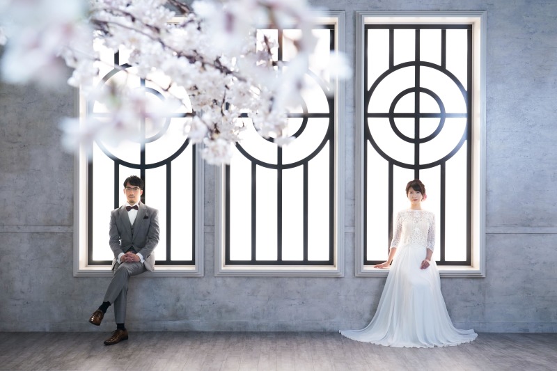 落ち着いた窓際で!