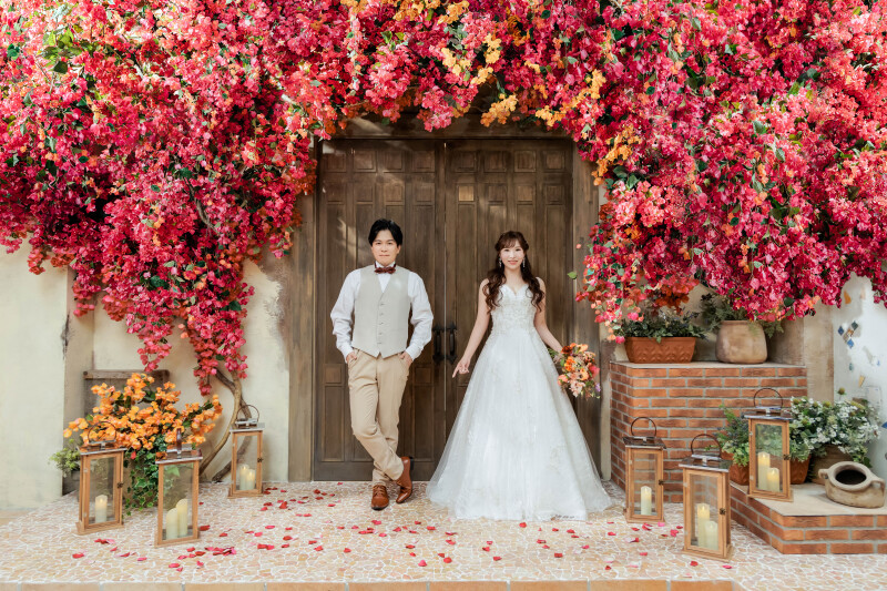 花の下で、まっすぐ