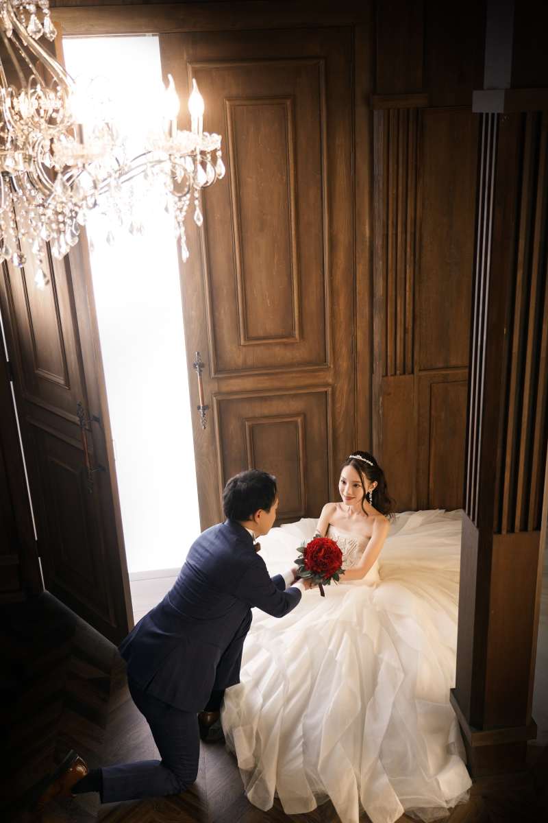 真っ赤なブーケを