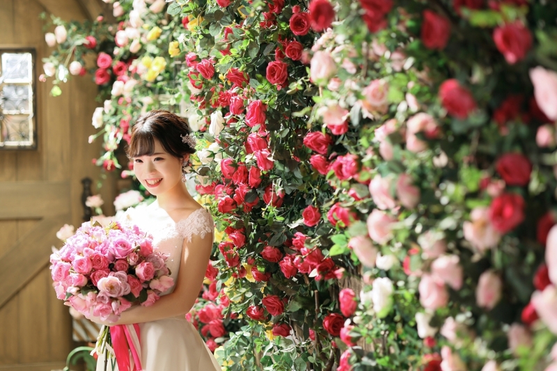 お花に包まれる