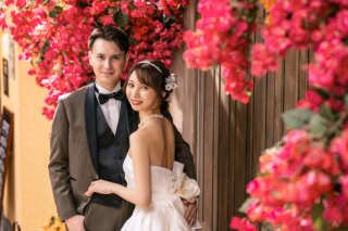 ブーゲンビリアと一緒に