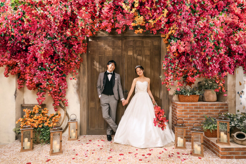 花の下、距離のいらないふたり