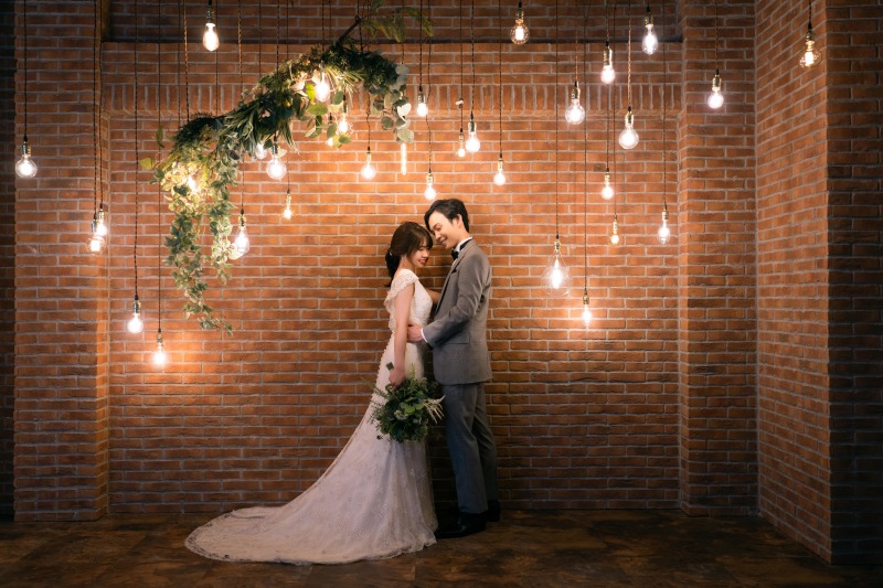 ランプとブーケ