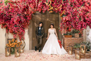 祝福に包まれるお二人