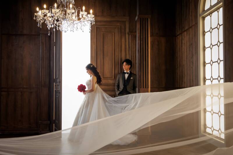 ゆれるベールの奥に浮かぶかたち