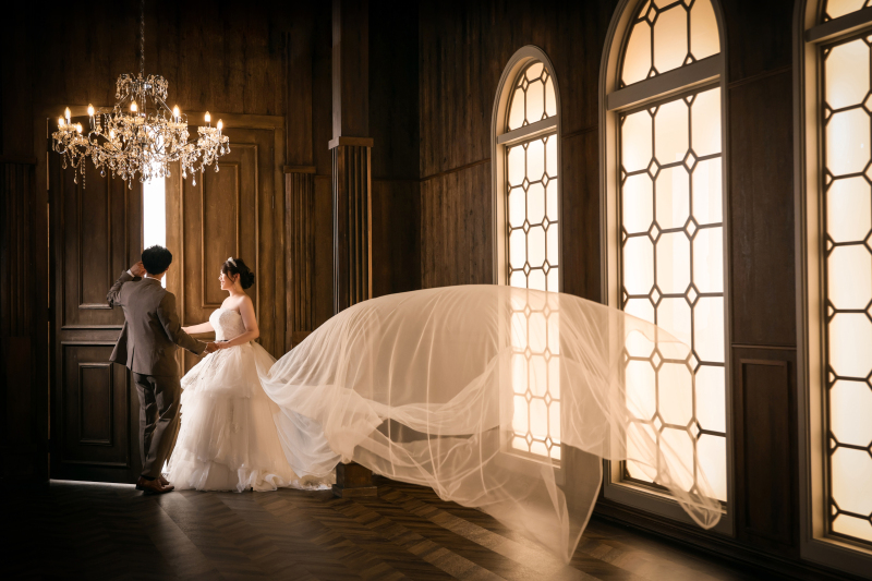 ベールがふんわりと