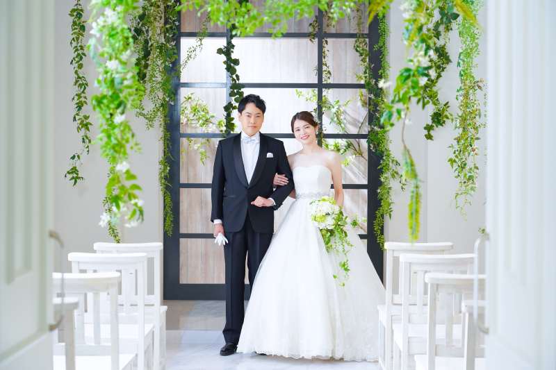 結婚式風に一枚!