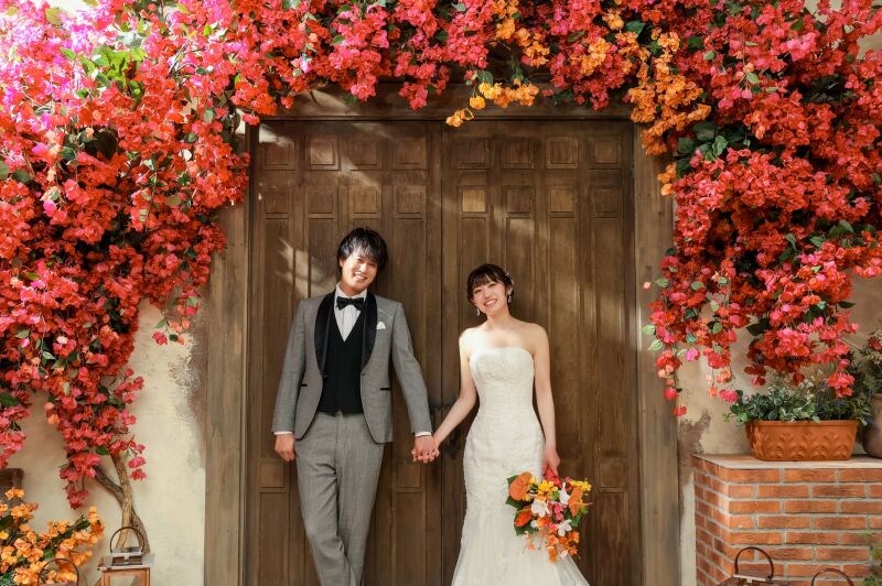 鮮やかなお花に包まれて