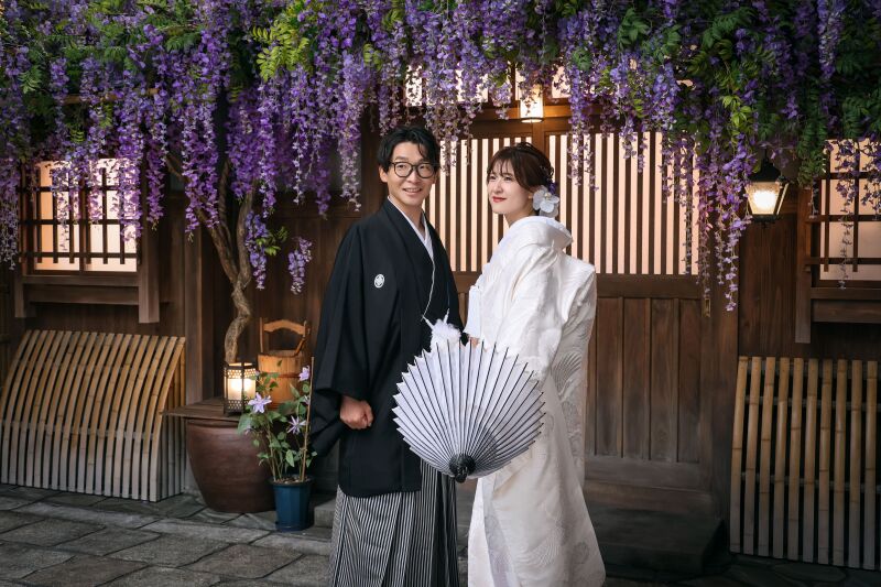 和傘を合わせて世界観を体現