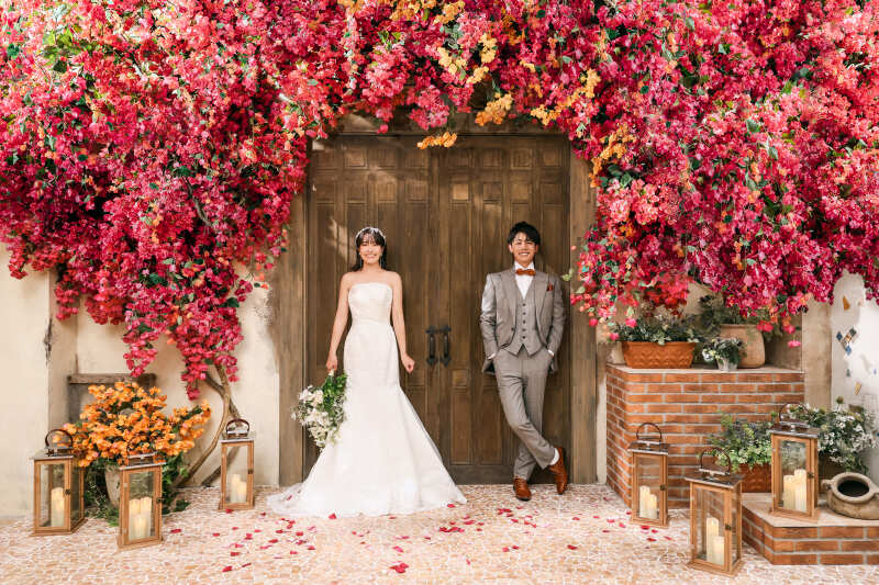 笑顔輝くおふたりと