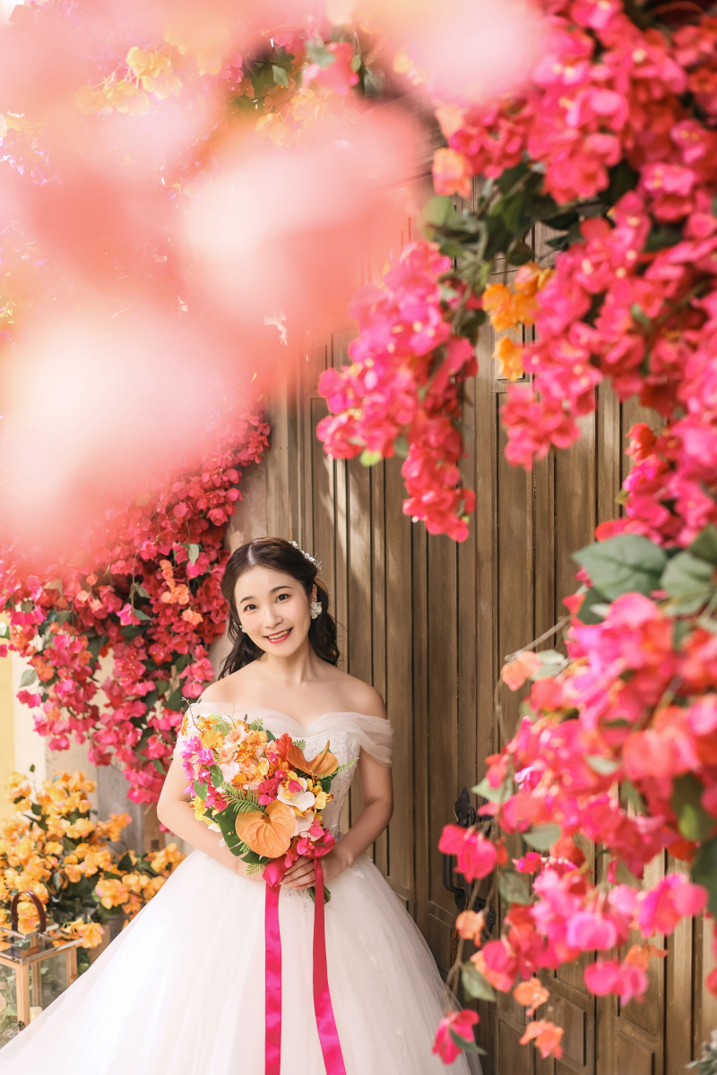 お花に囲まれて