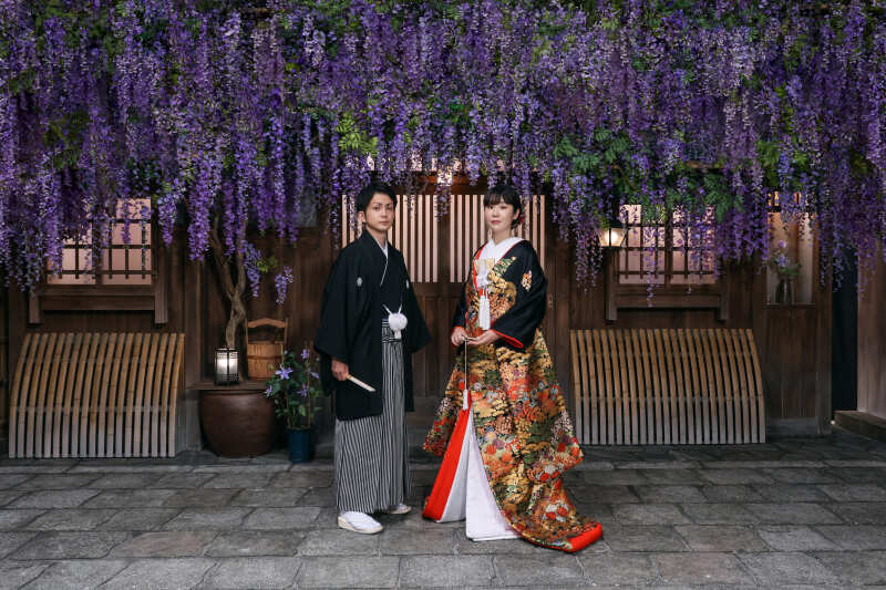 和洋装で雰囲気を
