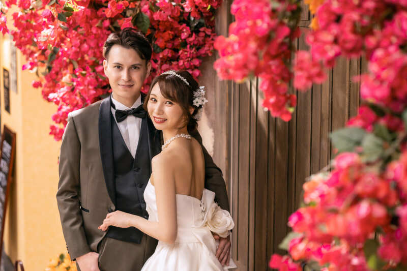 ブーゲンビリアと一緒に