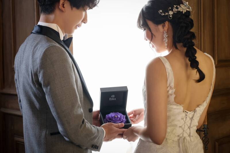 光に手を添えて