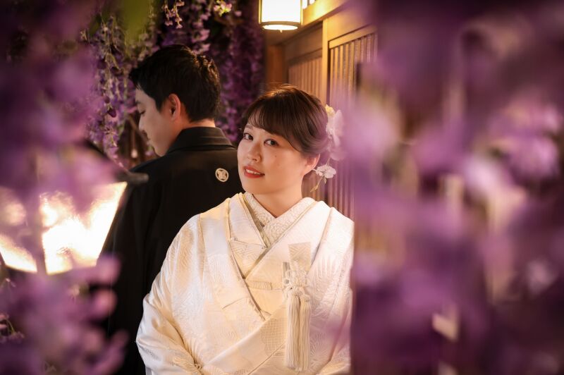 藤の前ボケが生む幻想的な1枚