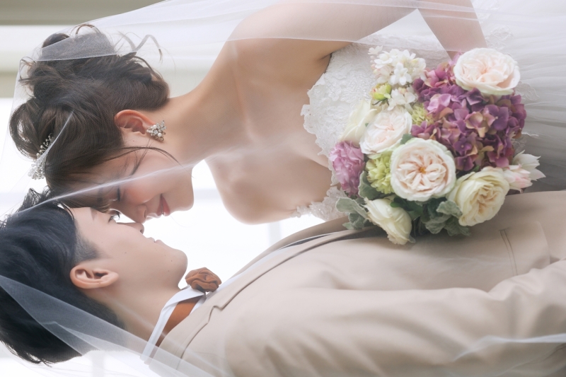 ベールを被ってロマンティックな二人きりの空間♡