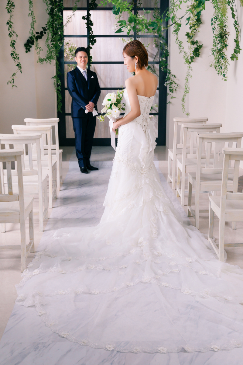 チャペルならではのトレーンカット