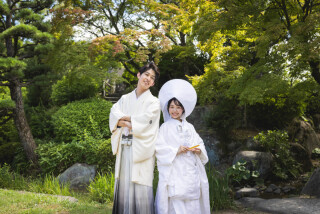 和装×海辺フォトウェディング