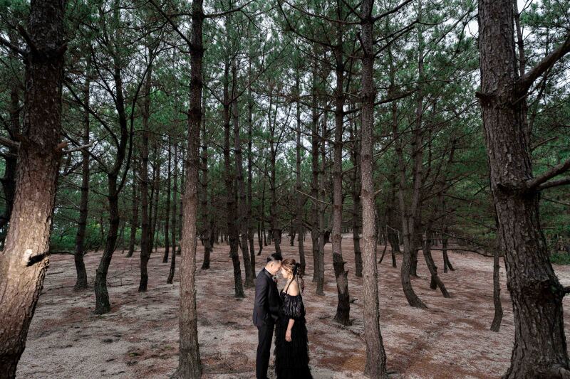 慶野松原海水浴場でフォトウェディング*