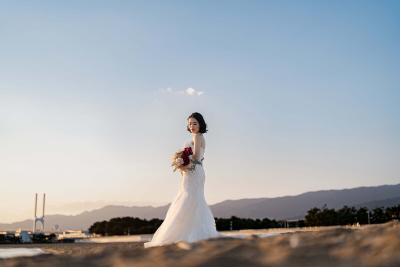 *マーメイドドレスの美しいライン