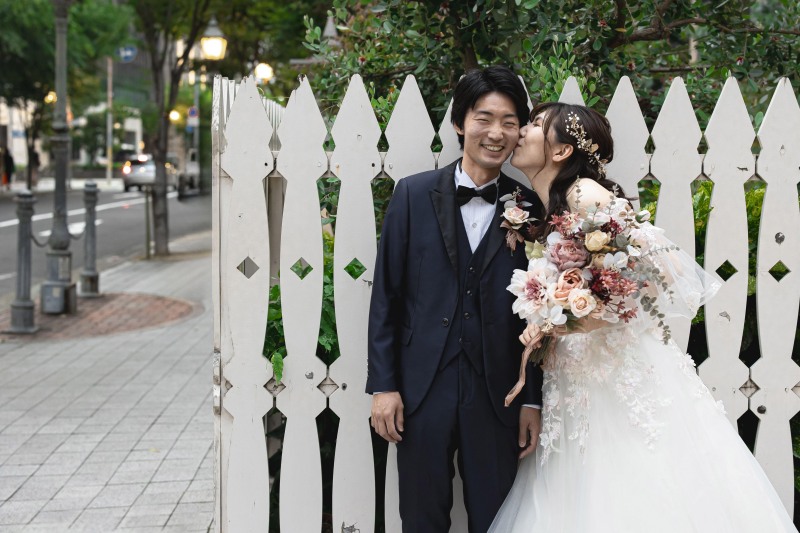 ほっぺたにキス///