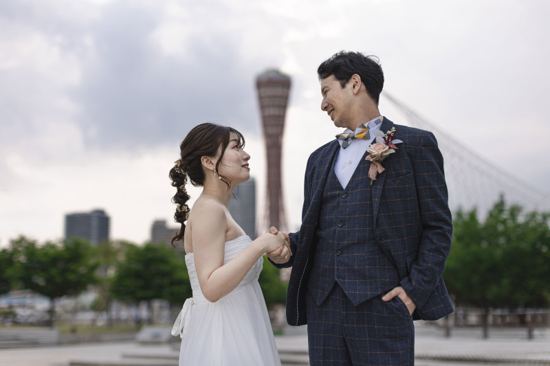 ポートタワーを間に