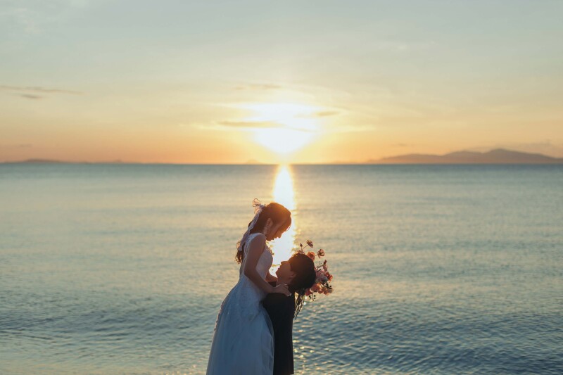 花さじきとビーチの2ロケフォトウェディング♩*