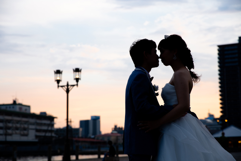 夕焼けでロマンチックに・・